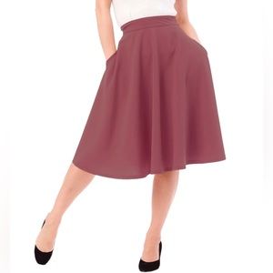 Modcloth Bugle Joy / Steady Clothing High Waist Thrills Skirt in Rose
